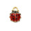 Pendentif oeil articulé + zircon vert