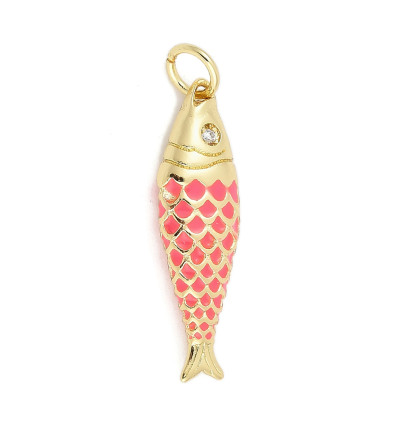 Pendentif poisson émaillé