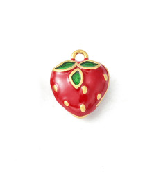 Pendentif oeil articulé + zircon vert