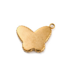Pendentif papillon émaillé