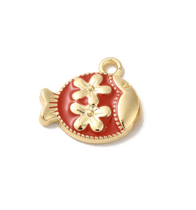 Pendentif oeil articulé + zircon vert