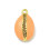 Pendentif oeil articulé + zircon vert