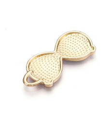 Pendentif lunette émaillée