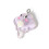 Pendentif oeil articulé + zircon vert