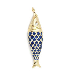 Pendentif poisson pêché émaillé