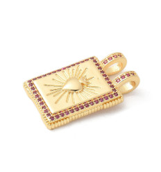 Pendentif plaque coeur sacré