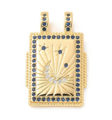 Pendentif oeil articulé + zircon vert