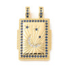 Pendentif oeil articulé + zircon vert