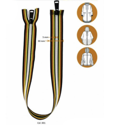 15 cm - zip non séparable lurex