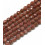 3,5mm - Chapelet pierre - gold stone orange synthétique