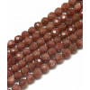 3,5mm - Chapelet pierre - gold stone orange synthétique