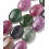 18x13mm - jade teinté ovale lisse - Chapelet pierre