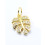 Pendentif monstera+zircon