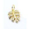 Pendentif monstera+zircon