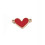 Connecteur coeur émaillé rouge