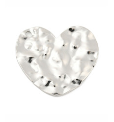 Pendentif coeur arrondi martelé