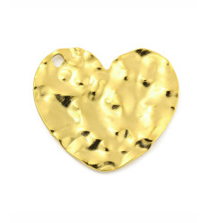 Pendentif coeur arrondi martelé
