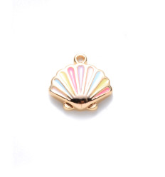 Pendentif oeil articulé + zircon vert