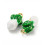 Pendentif oeil articulé + zircon vert