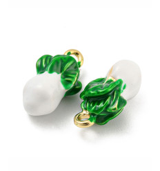 Pendentif oeil articulé + zircon vert