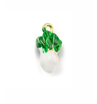Pendentif oeil articulé + zircon vert