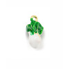 Pendentif oeil articulé + zircon vert