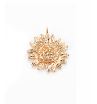 Pendentif oeil articulé + zircon vert