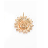 Pendentif oeil articulé + zircon vert