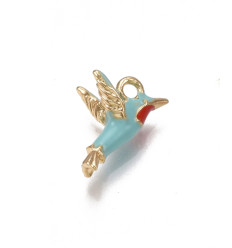 Pendentif oeil articulé + zircon vert