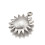Pendentif oeil articulé + zircon vert