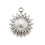 Pendentif oeil articulé + zircon vert
