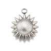 Pendentif oeil articulé + zircon vert