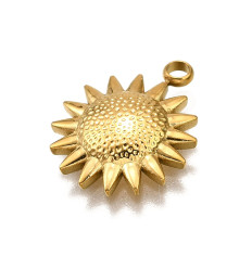 Pendentif soleil martelé