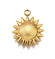 Pendentif soleil martelé