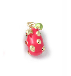 Pendentif oeil articulé + zircon vert