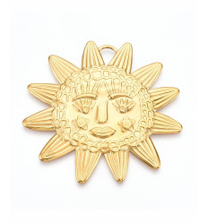Pendentif grand soleil avec visage