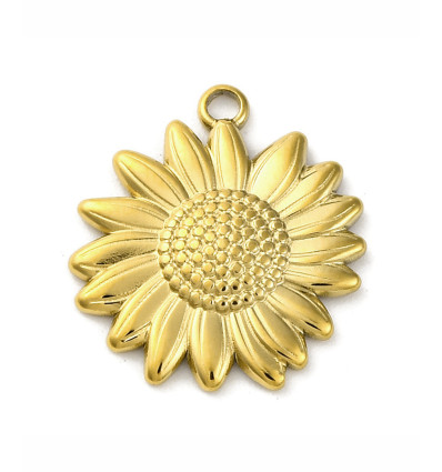 Pendentif oeil articulé + zircon vert