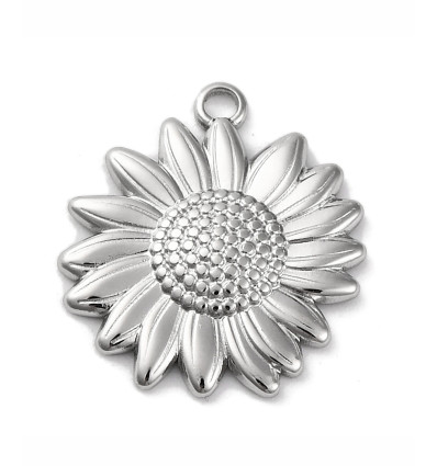 Pendentif oeil articulé + zircon vert
