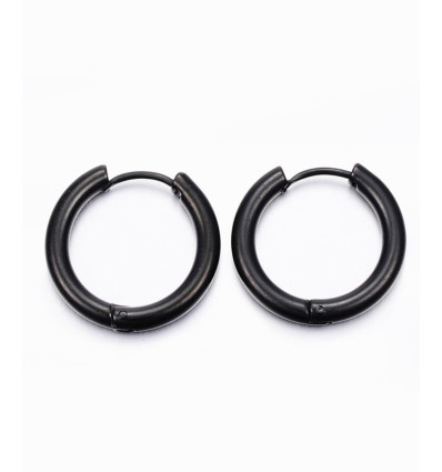 20x3mm d'épaisseur - Créole inoxydable épaisse (2pcs)