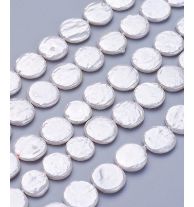 10x10mm - perles de culture naturelles plates et rondes - Chapelet