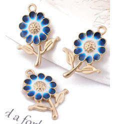 Pendentif oeil articulé + zircon vert