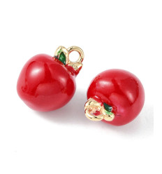Pendentif pomme émaillée