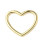 Pendentif 25mm coeur évidé