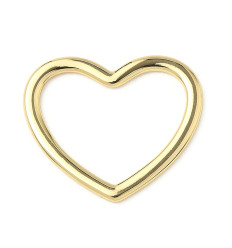Pendentif 14mm coeur évidé inoxydable