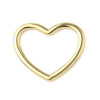 Pendentif 14mm coeur évidé inoxydable