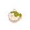Pendentif oeil articulé + zircon vert