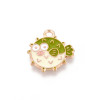 Pendentif oeil articulé + zircon vert