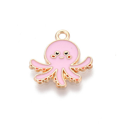 Pendentif poulpe rose