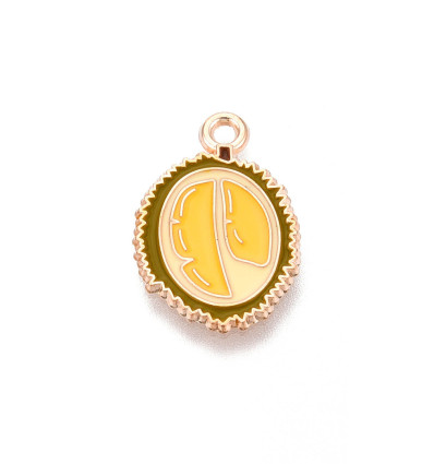 Pendentif oeil articulé + zircon vert