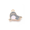 Pendentif oeil articulé + zircon vert